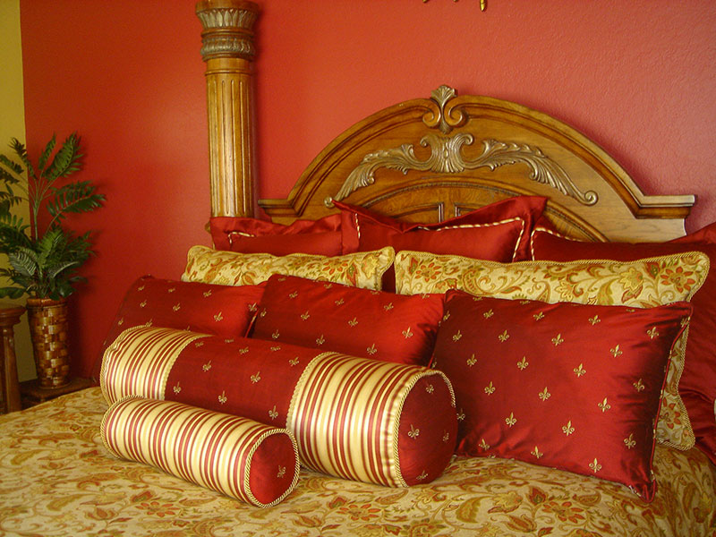 Regal feeling in a country french bedroom